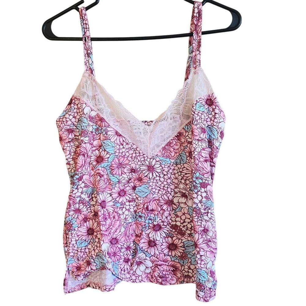 Thalia Sodi floral y2k lace tank top size medium